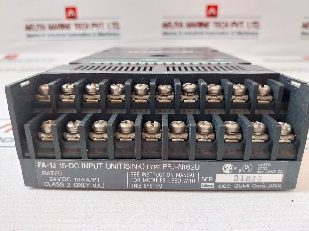 Idec Izumi Pfj-n162U 16-dc Input/8-relay Output Unit Pfj-t081U 24Vdc 10Ma/Pt