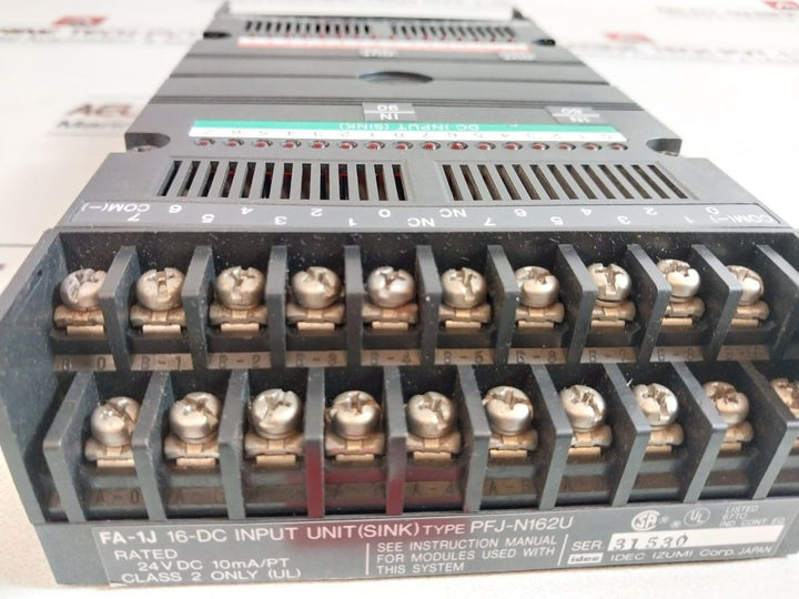 Idec Izumi Pfj-n162U Input Module 24Vdc 10Ma/Pt