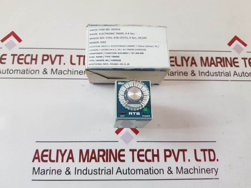 Idec Izumi Rtb Electronic Timer Rtb-cp1Fu 0-6 Seconds
