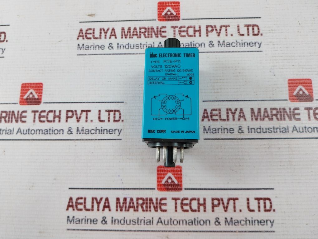 Idec Rte-p11 Electronic Timer 0-10 Sec 10A 120Vac
