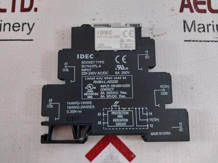 Lot Of 7X Idec Rv8H-l-ad220 Relay