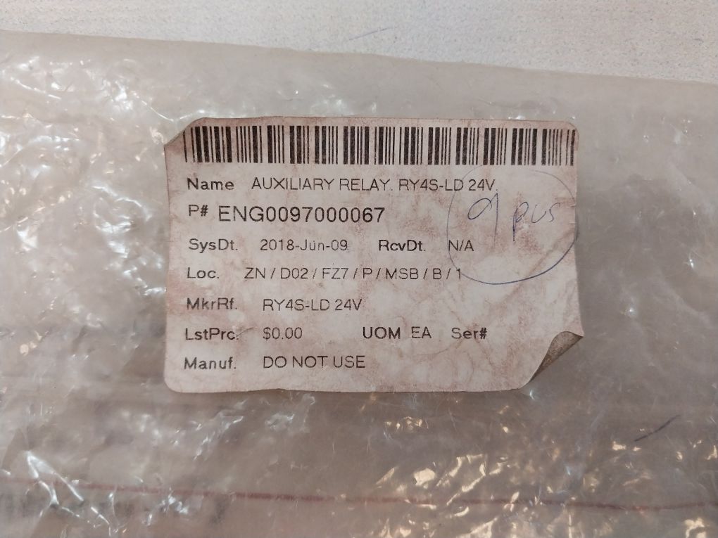 Idec Ry4S-ld Dc24V Auxiliary Relay