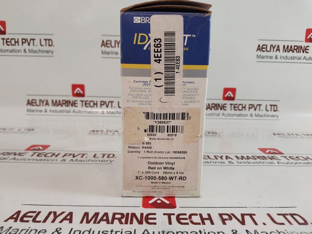Brady/Idxpert Xc-1000-580-wt-rd Labeling Cartridge 1” X 30’ft Cont Outdoor Vinyl