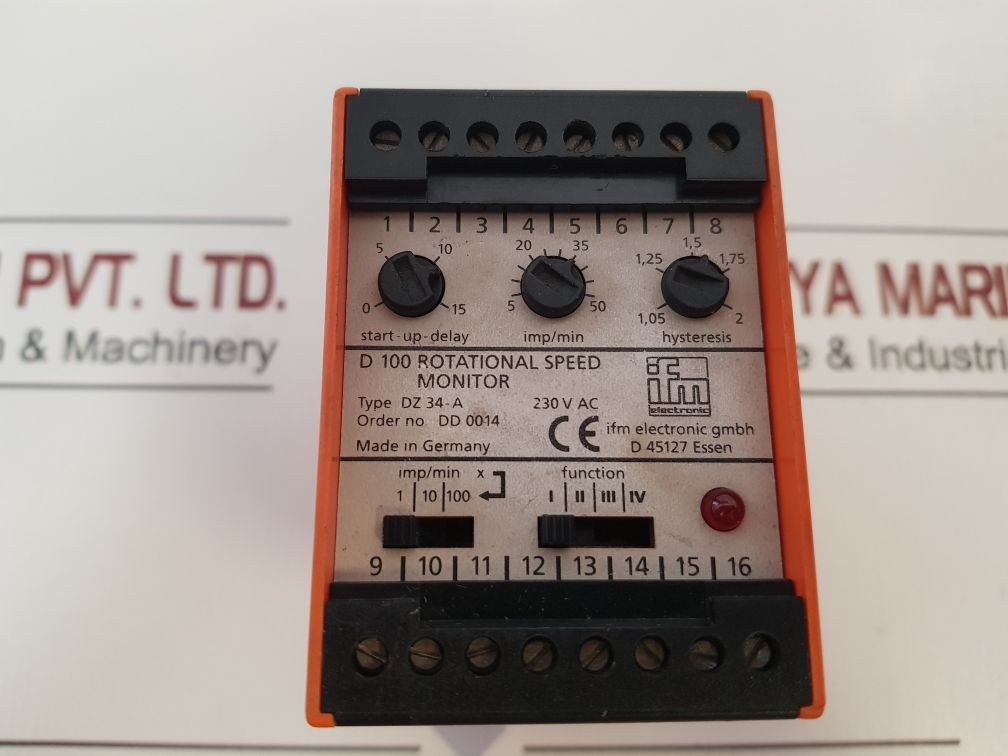 Ifm Dz 34-a Speed Monitor Dd 0014 230V Ac