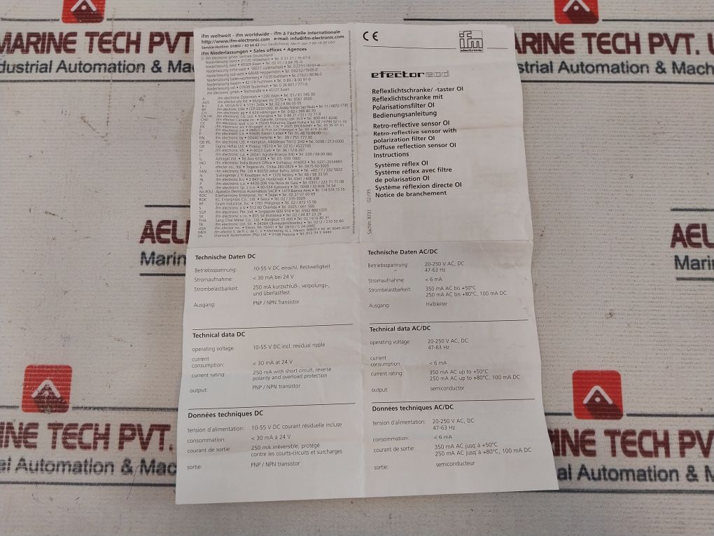 Ifm Electronic Oi5001 Oir-fpkg Photoelectric Sensors