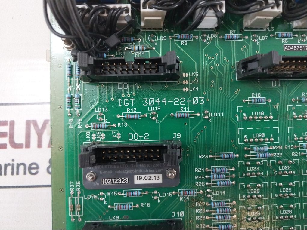 Igt Industries Propulsion 3044-22-03 Control Panel Failure