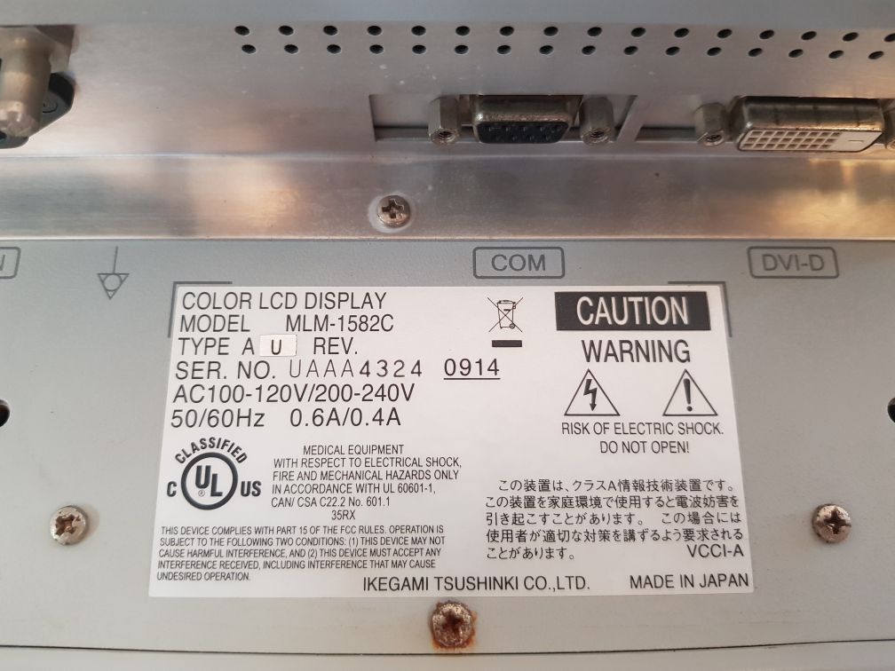 Ikegami Mlm-1582C Color Lcd Display A U Rev