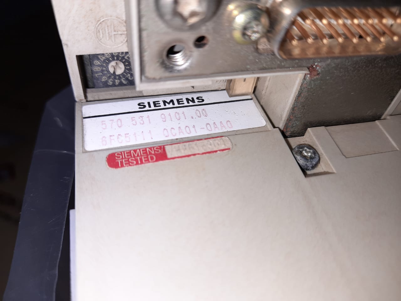 Siemens 6fc5111-0ca73-0aa1 module rack 