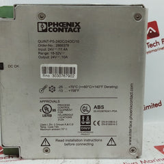 Phoenix contact quint-ps-24dc/24dc/10 24v-/11.4a quint power supply
