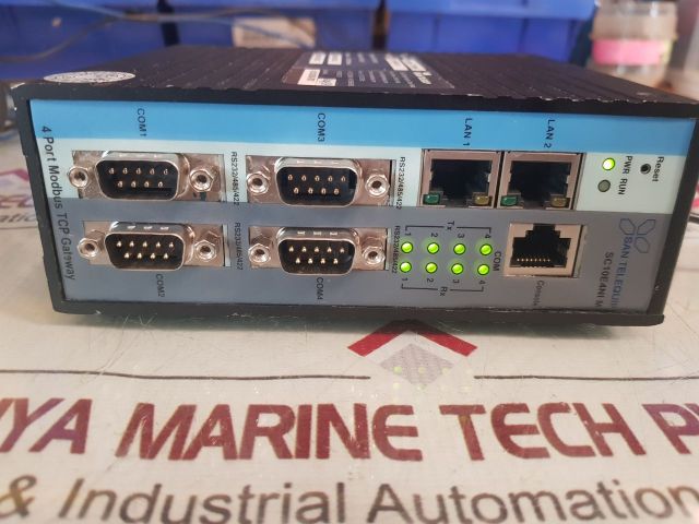 San Telequip Sc10E4Ni M 4-port Modbus Tcp Gateway Dc 24V, 0.50A Max.