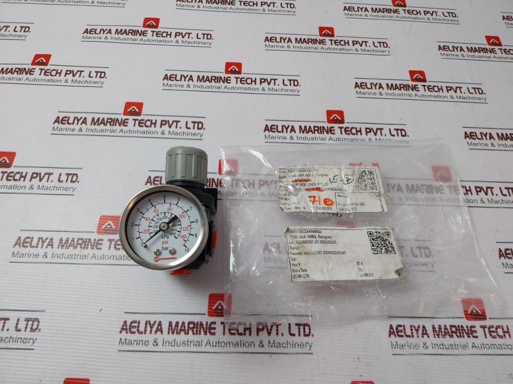 Imi Norgren V72G-2Ak-nmg Pressur Relief Valve Gauge 0.3-10 Bar