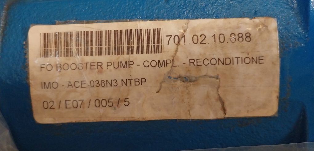 Imo Ace 038N3 Ntbp Booster Pump