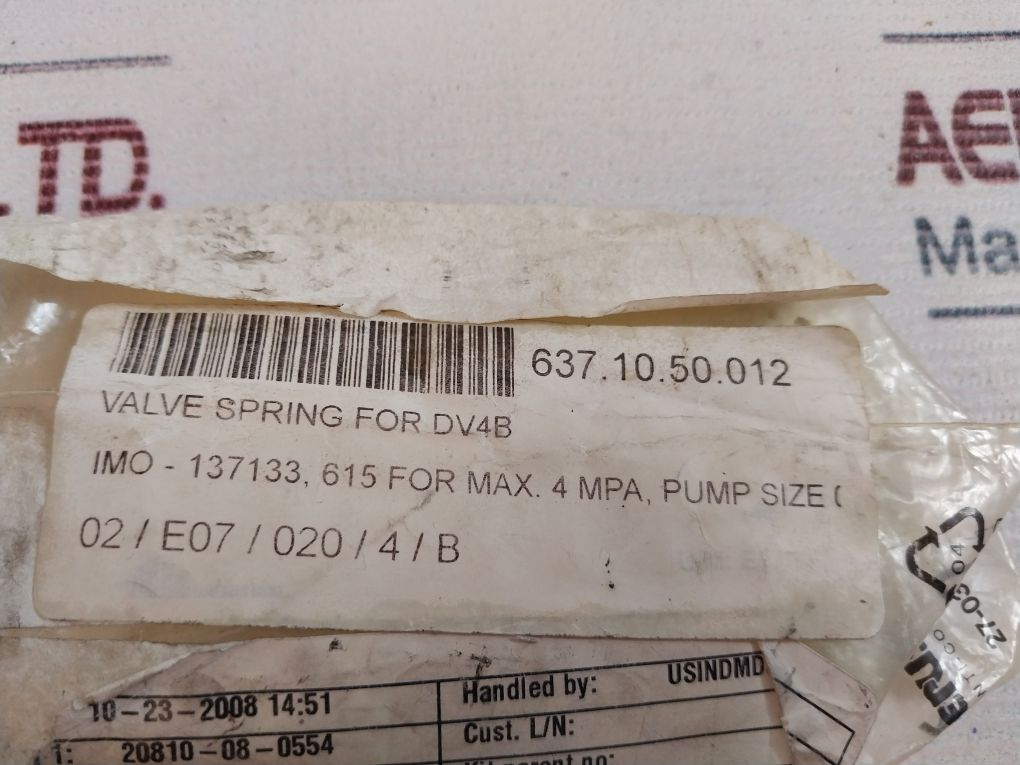 Imo D4B 045N1 D615 Spring Valve For Dv4B