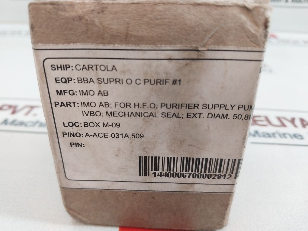 Imo G050 Shaft Seal Mechanical Pump 190811