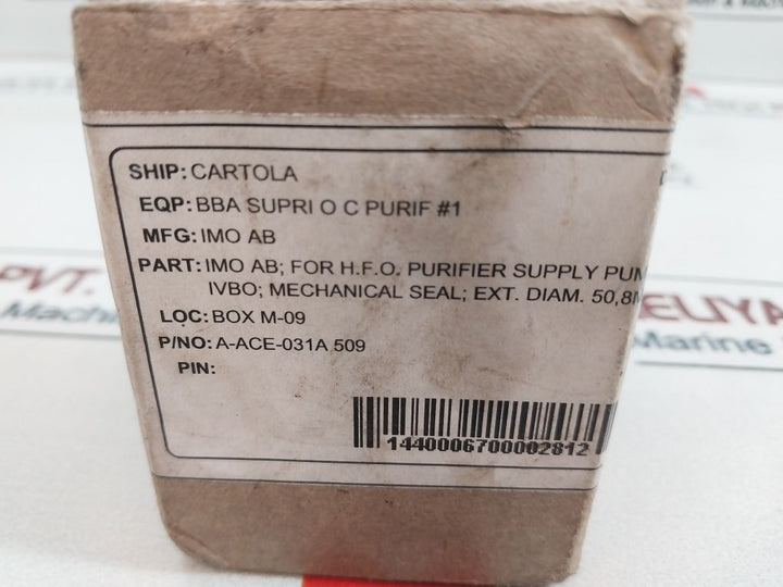 Imo G050 Shaft Seal Mechanical Pump 190811