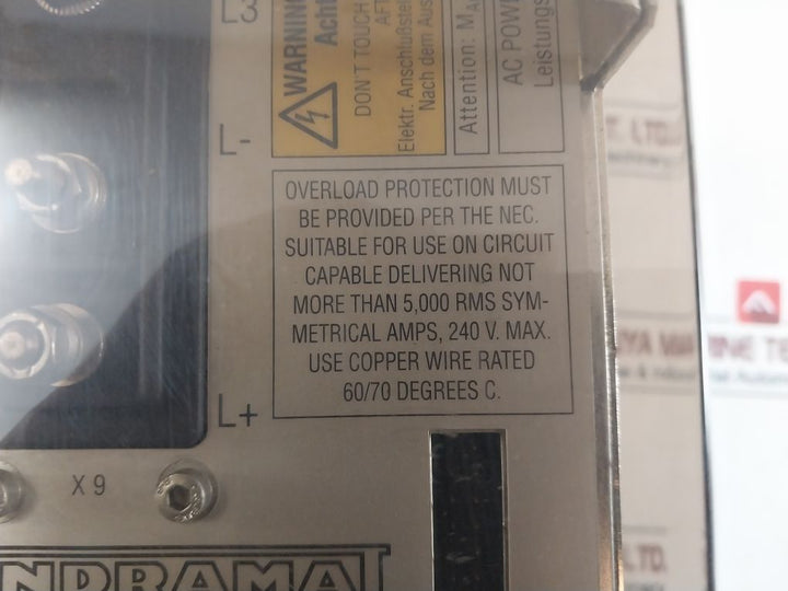 Indramat Tvm 2.4-050-220/300-w1/220/380 A.C Servo Power Supply