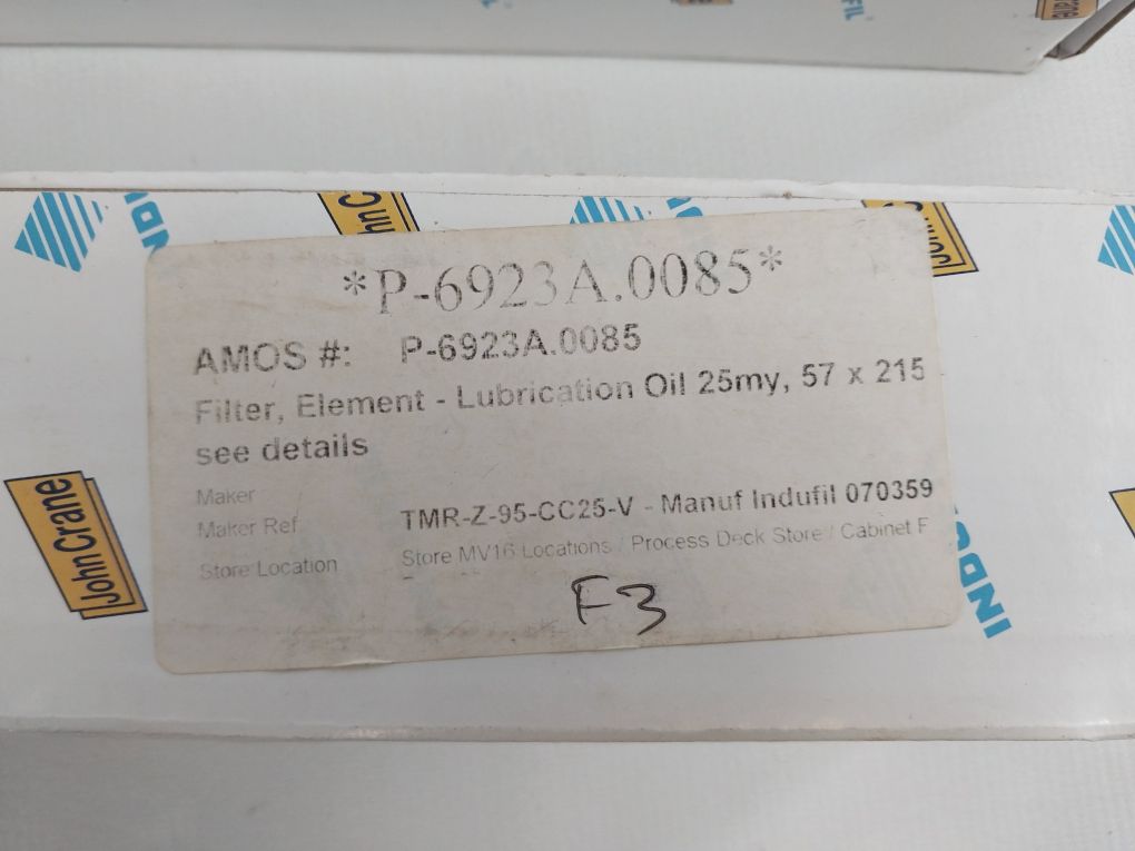 Indufil Tmr-z-95-cc25-v Filter Element