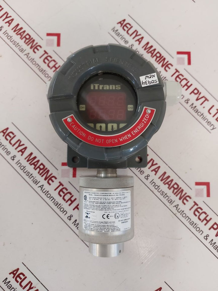 Industrial Scientific Itrans Gas Monitor 7814635 With Itrans H2S Sensor 7702-38
