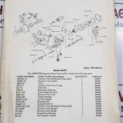 Ingersoll-rand 2940-tk3 Tune-up Kit