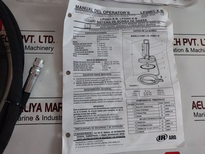 Ingersoll-rand Lm2250E-21-b Grease Pump Set
