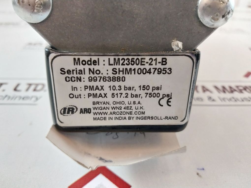 Ingersoll-rand Lm2350E-21-b Pneumatic Air Grease Pump Set