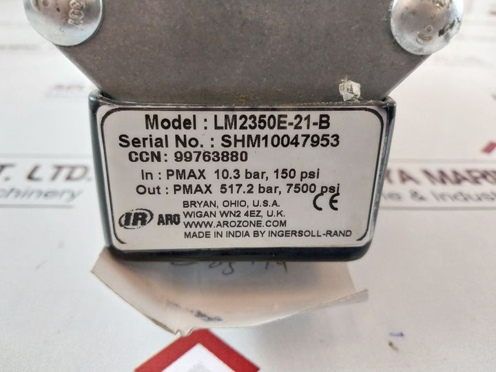 Ingersoll-rand Lm2350E-21-b Pneumatic Air Grease Pump Set