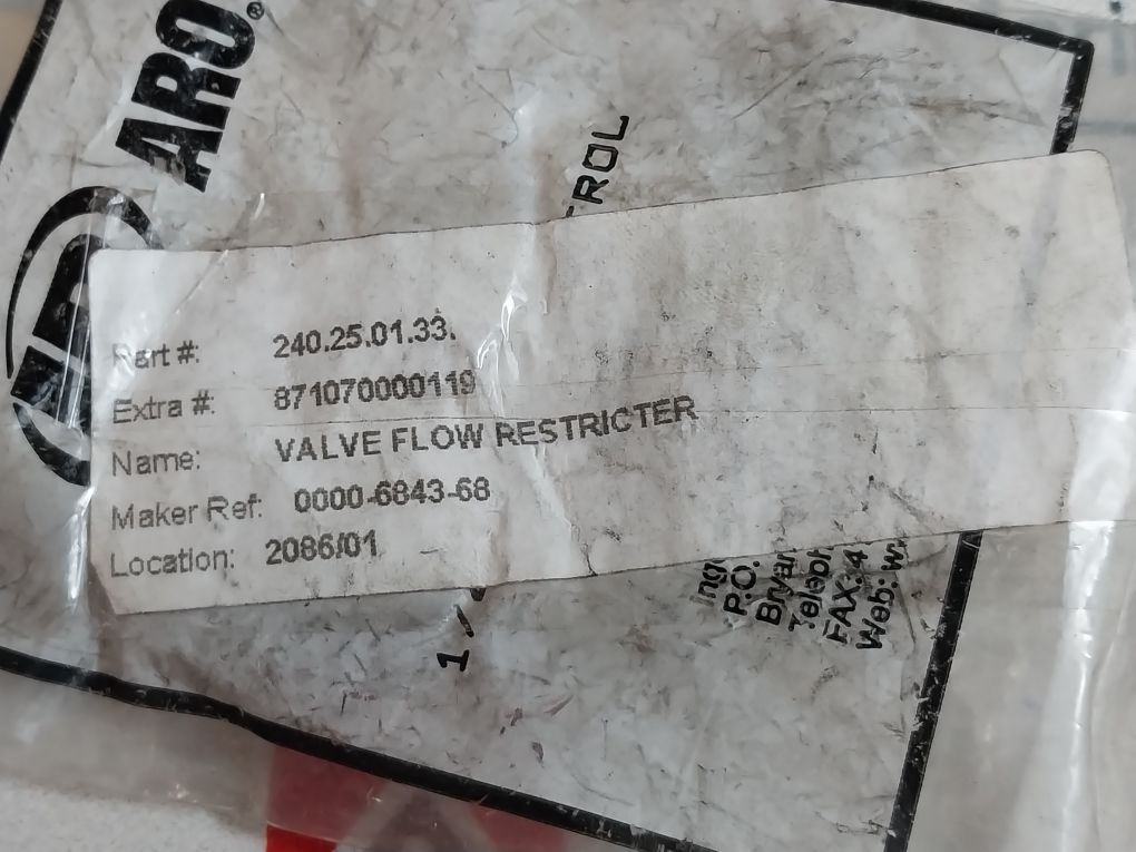 Ingersoll Rand F0-2 1/4" Flow Control Valve