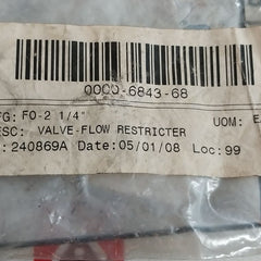 Ingersoll Rand F0-2 1/4" Flow Control Valve