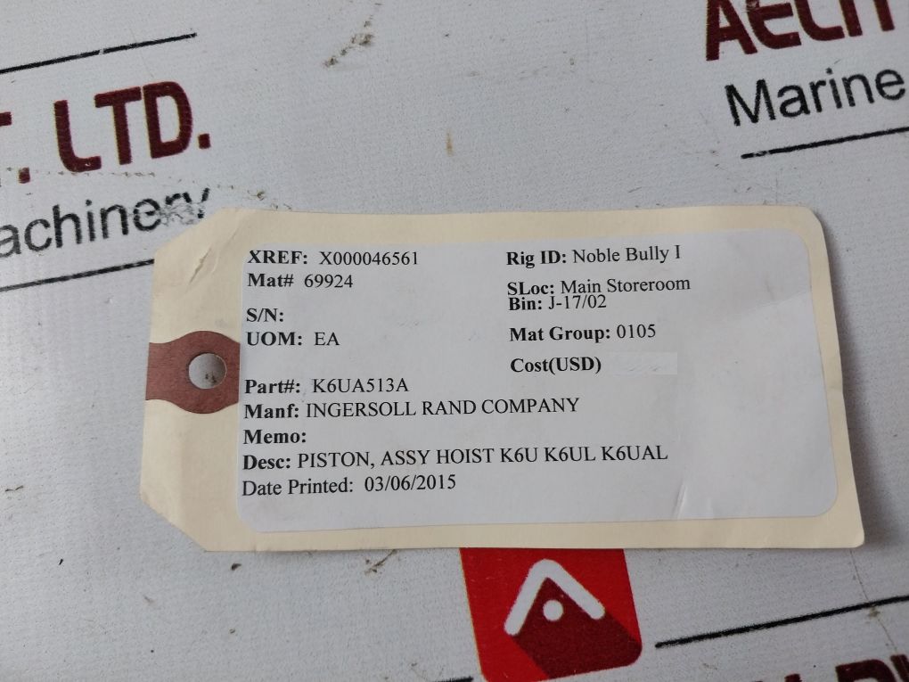 Ingersoll Rand K6Ua513A Piston