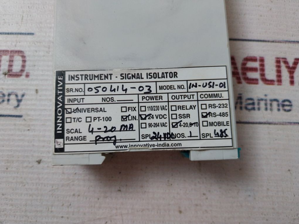 Innovative 24 Vdc Universal Signal Isolator