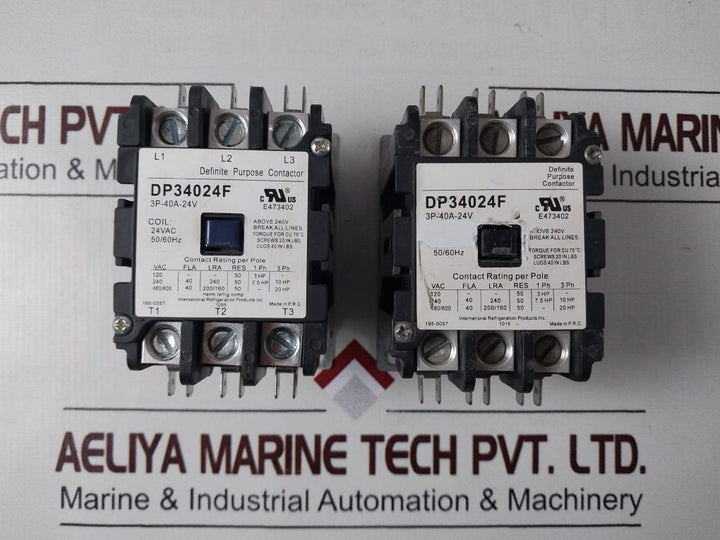 Irp Dp34024F Definite Purpose Contactor 3P-40A-24V