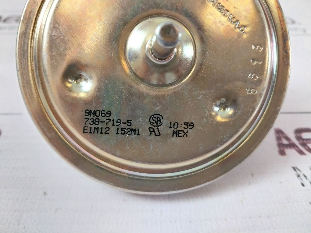 Invensys 9N069 Pressure Switch 738-719-5, 125 Vac 3 Amp