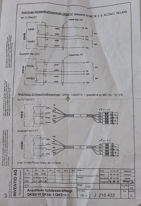 Inventio Schindler 181 369 Elevator Closing Force Limiter 6A/400V Ac