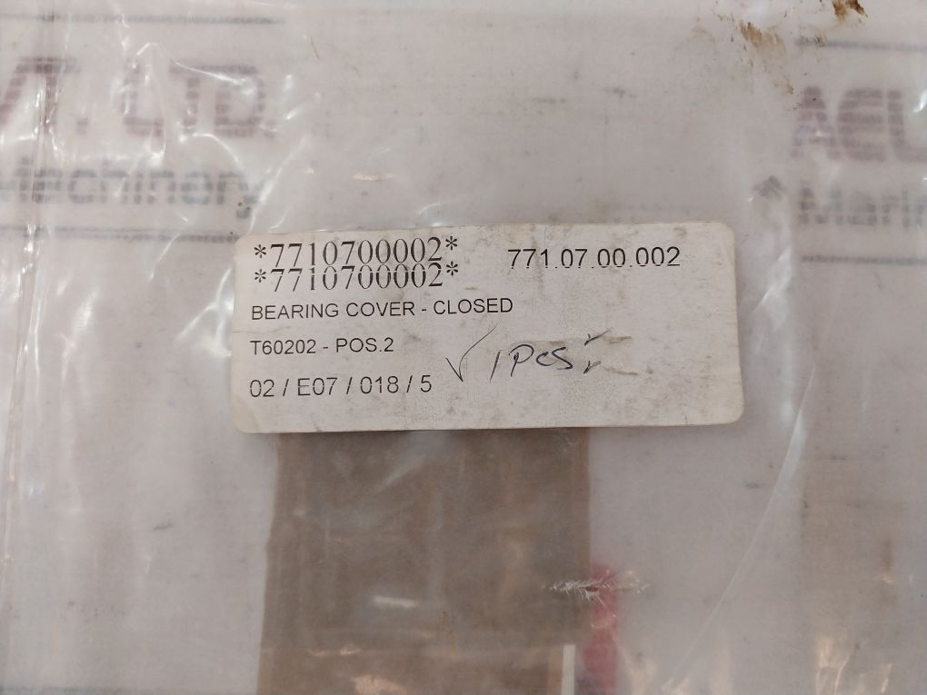 Iron 782801-16-02 Pump Bearing Cover Closed