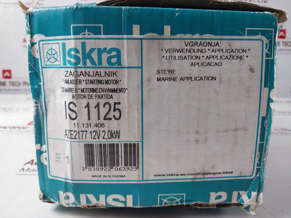 Iskra Aze2177 Starter Motor 12V 2,0Kw