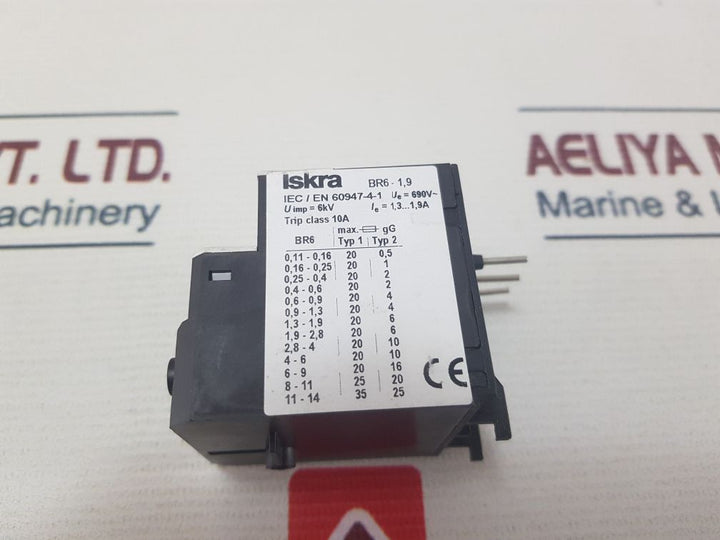 Iskra Br6-1.9 Thermal Module/Overload Relay