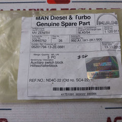 Iskra Nd4C-22 Auxiliary Contact For Contactor
