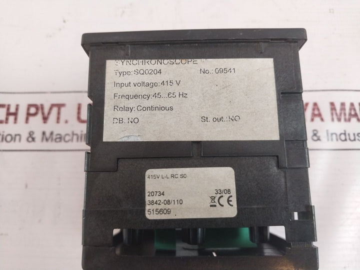 Iskra Sq 0204 Synchronoscope Meter 415V 45-65Hz