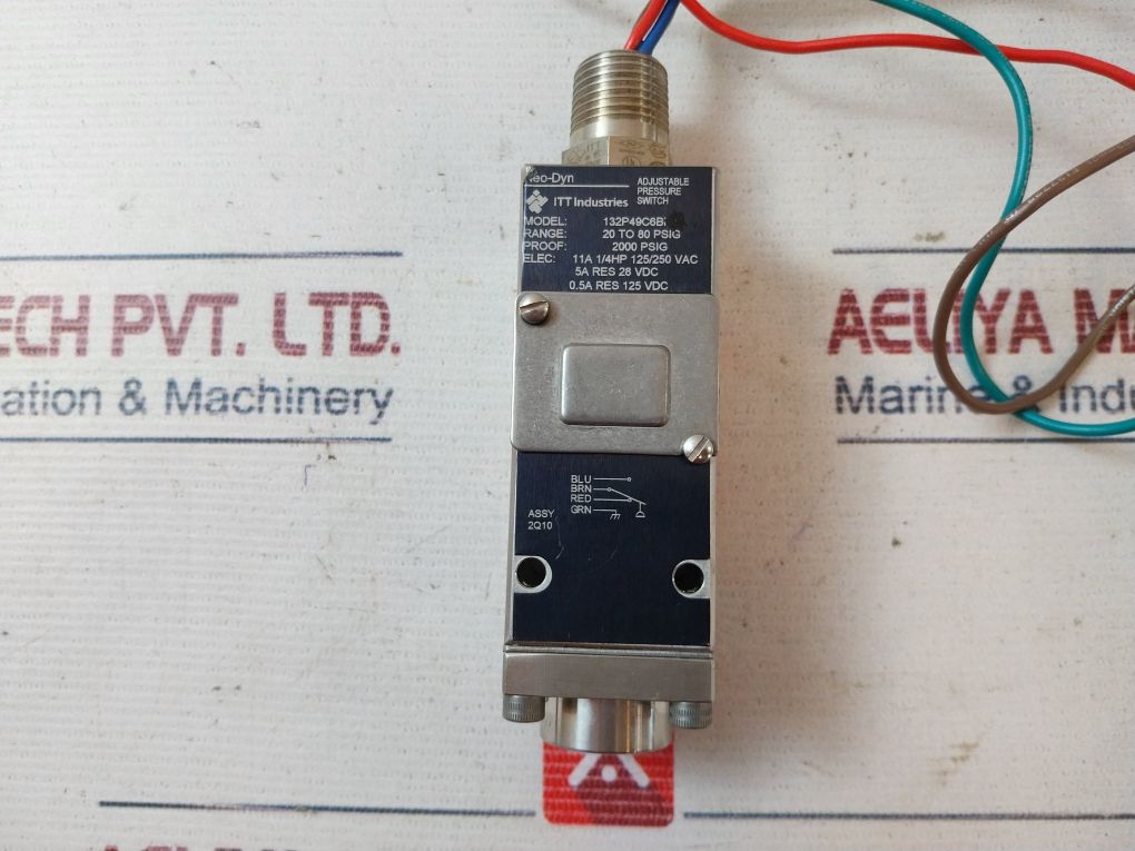 Itt 132P49C6Bh Adjustable Pressure Switch 2000 Psig
