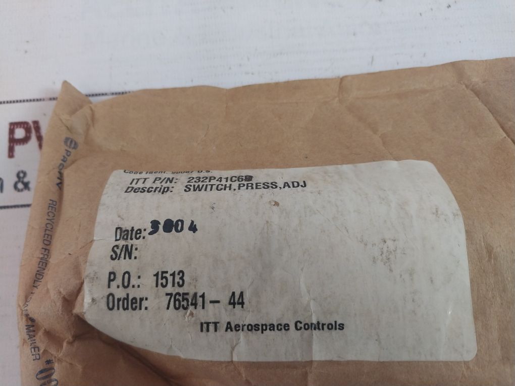 Itt 232P41C6 Adjustable Pressure Switch 50 To 275 Psig