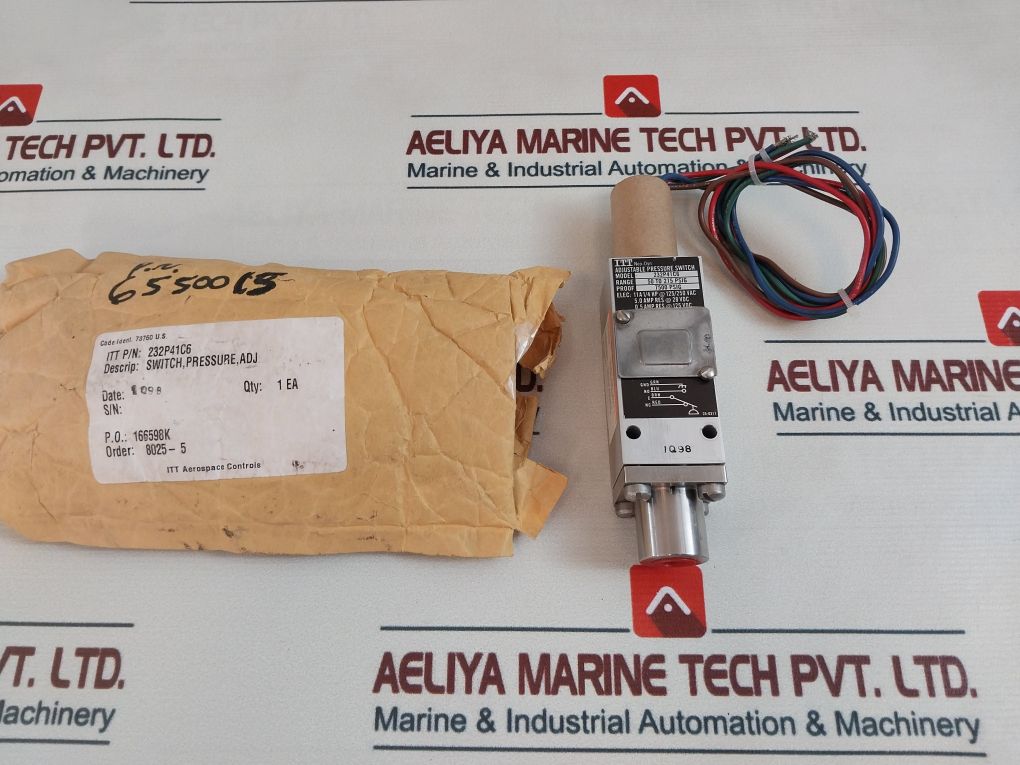 Itt 232P41C6 Adjustable Pressure Switch 50 To 275 Psig
