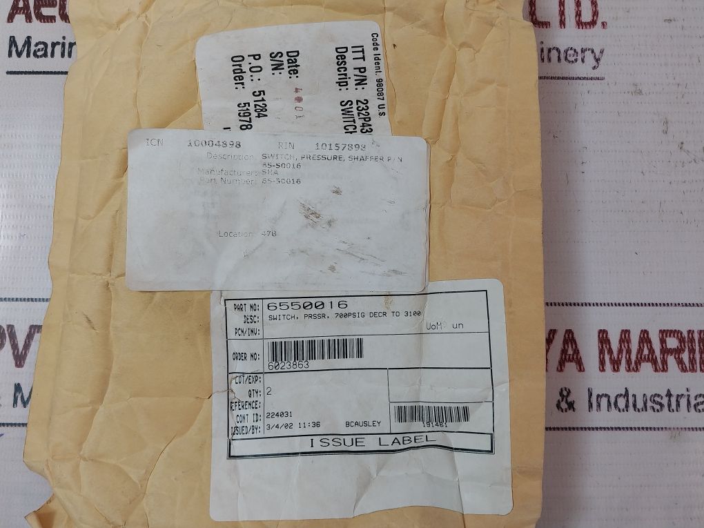 Itt 232P43C6Bh Adjustable Pressure Switch