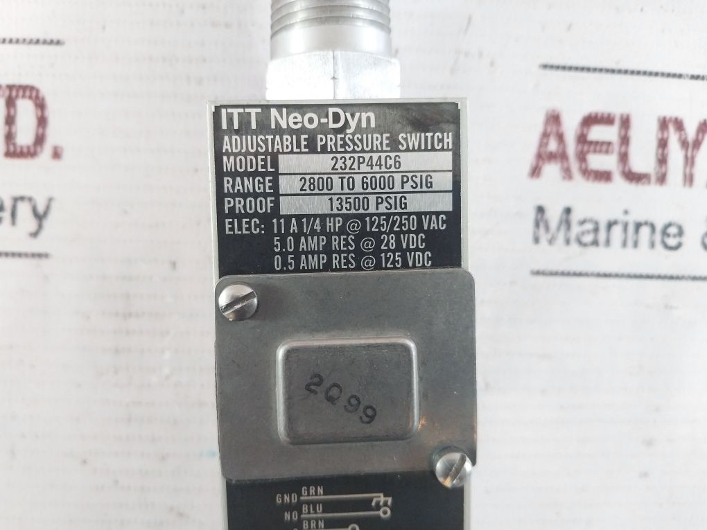 Itt 232P44C6 Adjustable Pressure Switch 6550171