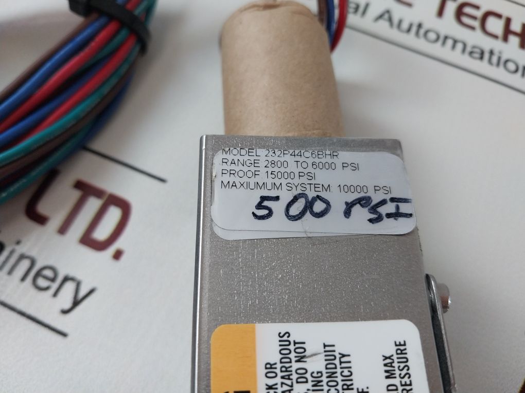 Itt Neo-dyn 232P44C6Bhr Adjustable Pressure Switch 2800 To 6000 Psig