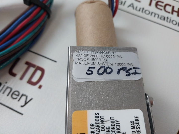 Itt Neo-dyn 232P44C6Bhr Adjustable Pressure Switch 2800 To 6000 Psig