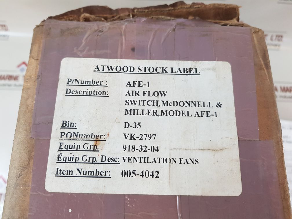 Mcdonnell & Miller Afe-1 Air Flow Switch