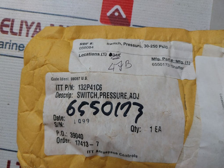 Itt Neo-dyn 132P41C6 Adjustable Pressure Switch
