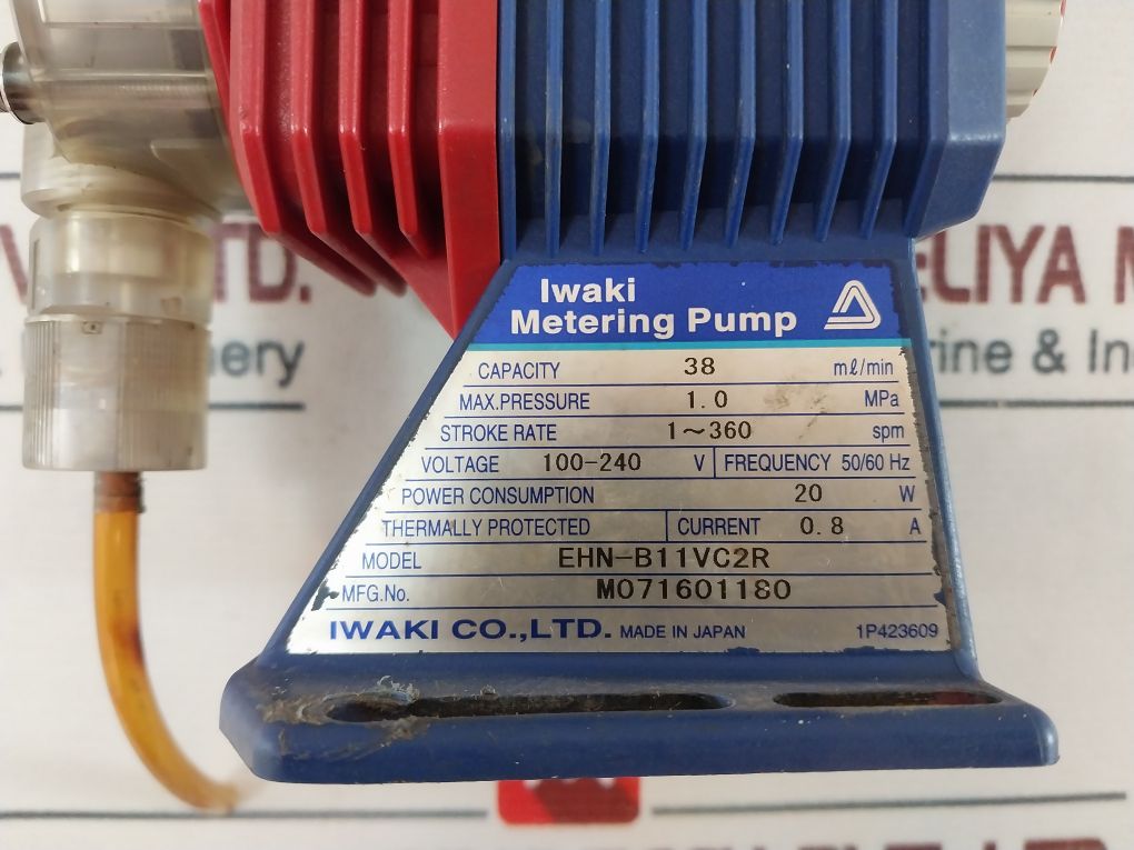 Iwaki Ehn-b11Vc2R Metering Pump M071601180 With Controller 051601403
