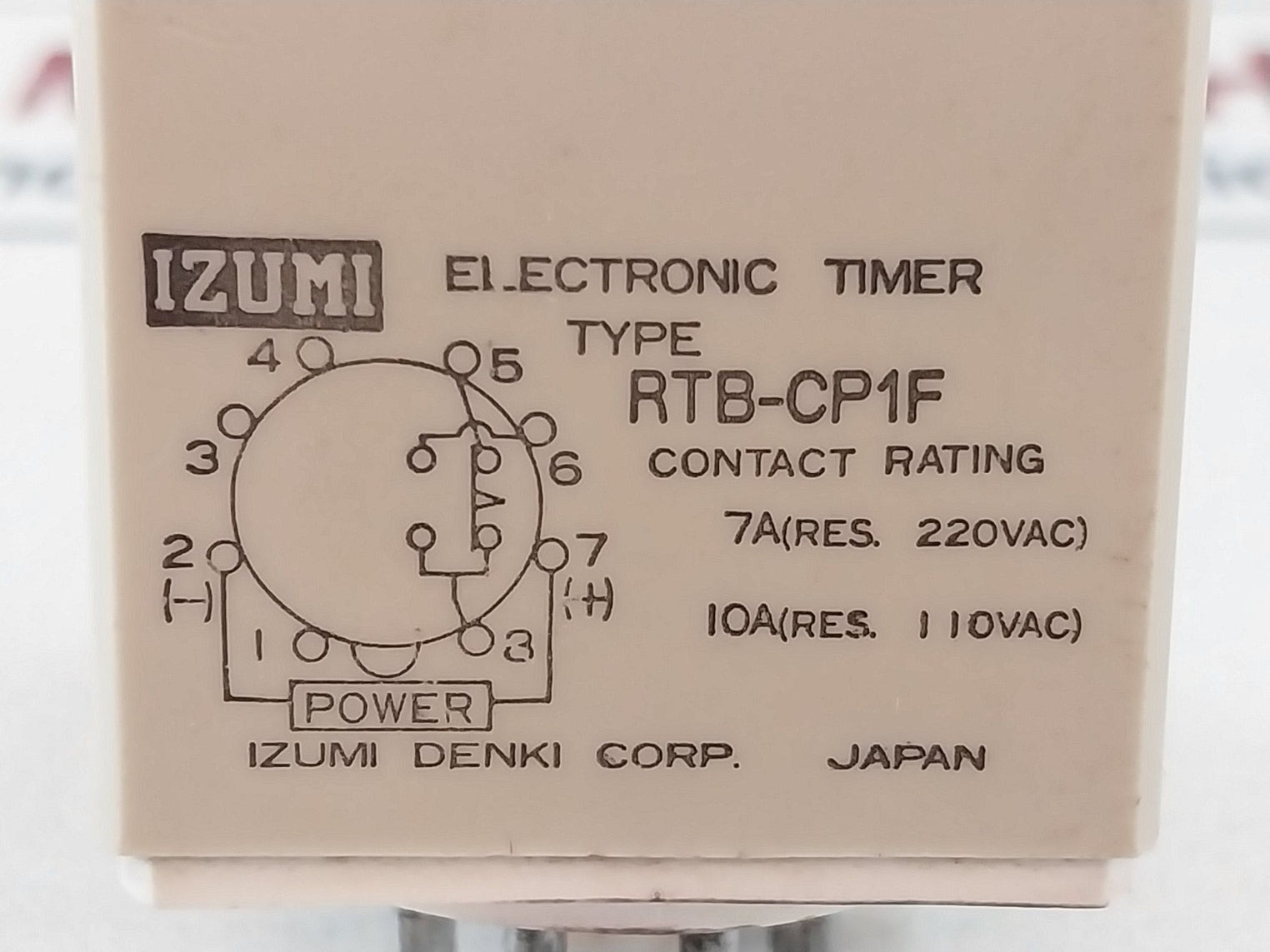 Izumi Denki Rtb-cp1F Electronic Timer 0-6 Seconds