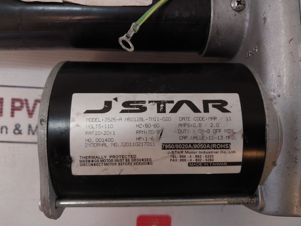 J-star Js25-a N50128L-tm11-020 Treadmill Lift Motor 110 Volts